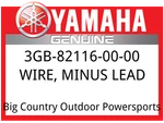 Yamaha Oem Part 3GB-82116-00-00 Wire, Minus Lead. Fixed Price $34.29.
