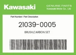 Kawasaki Genuine Brush,carbon Set 21039-0005. Fixed Price $64.67.