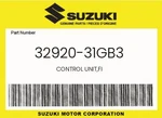 Suzuki Stock Oem Flash 32920-31GB3. Fixed Price $299.00.