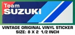 Team Suzuki Motorcycle - Vintage Original Vinyl Decal Sticker Racing. Fixed Price $5.81.